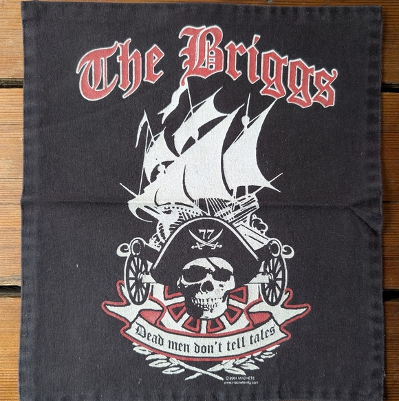 Machete Other - The Briggs Black Pirate Bandana with Red Accents